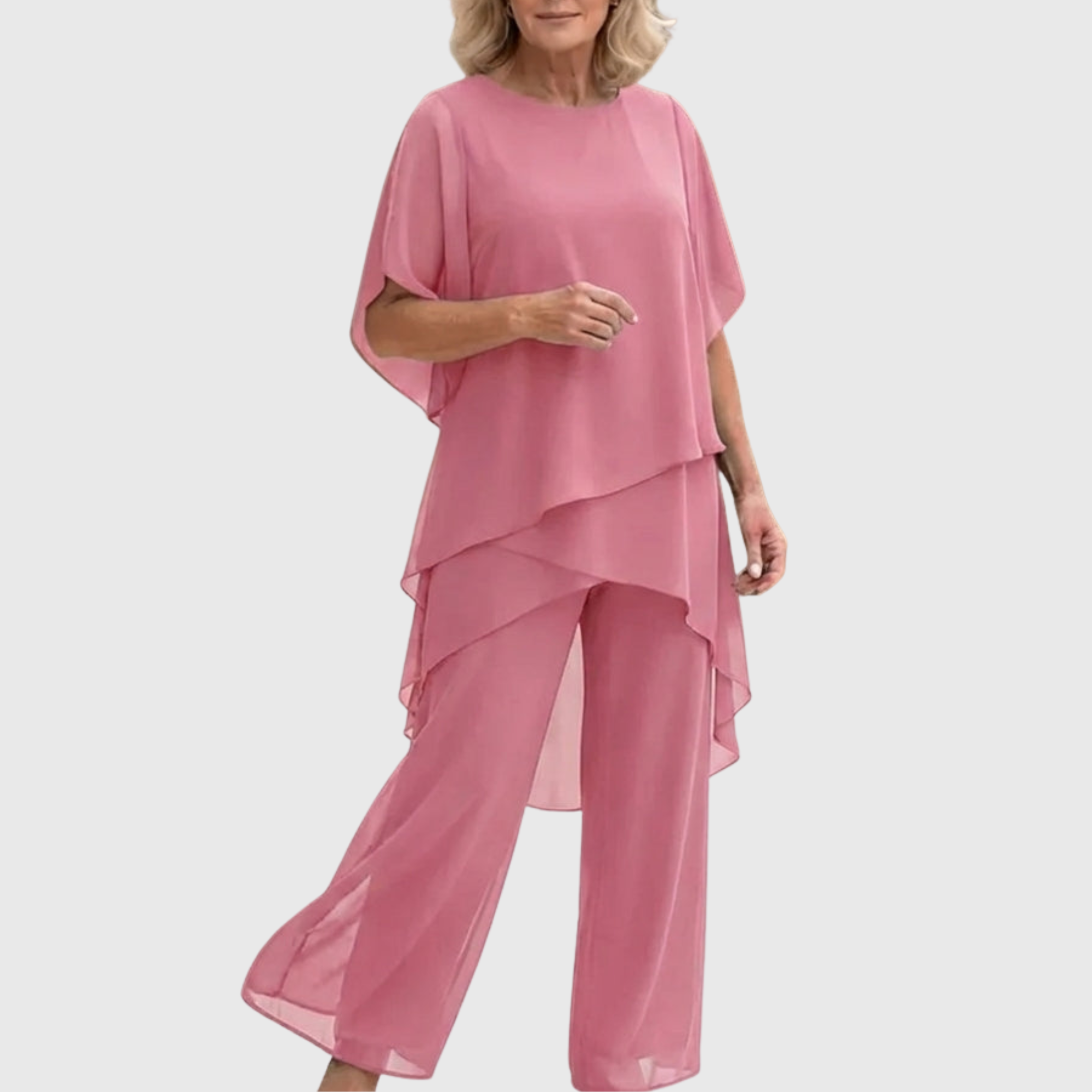 Linda | Anzug mit drapierter Palazzo-Hose