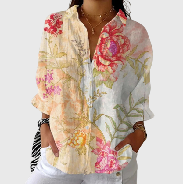 Tatjana | Leichte farbenfrohe Bluse mit Print