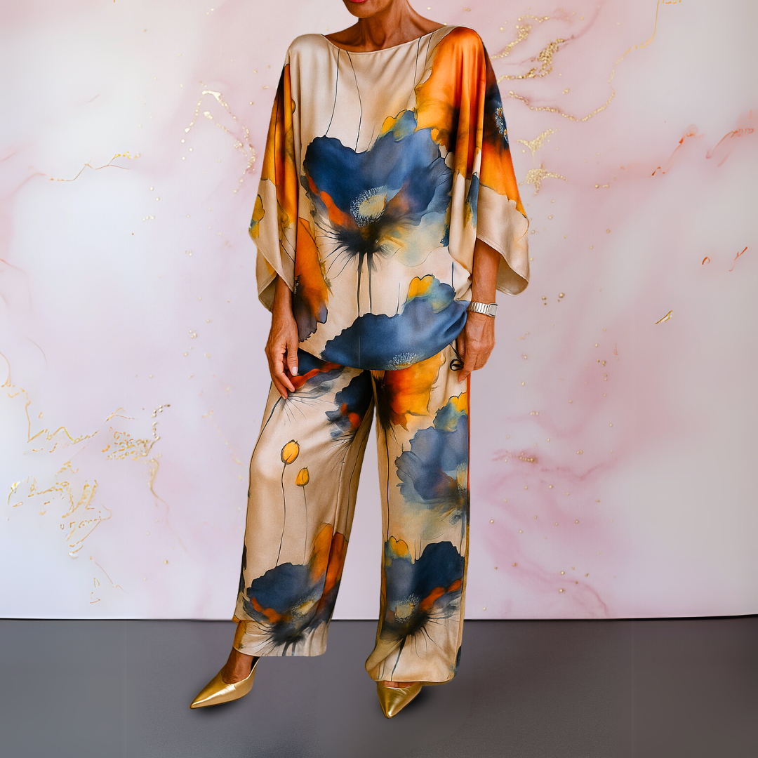Maelora™ | Satin Zweiteiliges Set für Damen