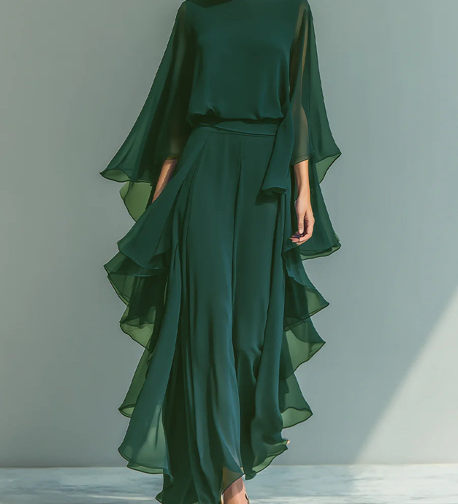 Aurora | Elegantes Chiffon-Set mit Volants