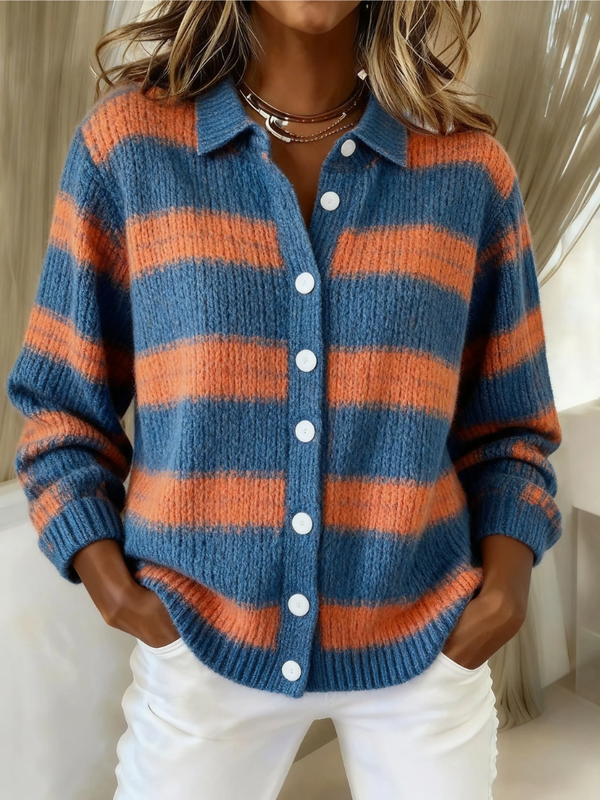 Luisa | Gestreifter Strickcardigan