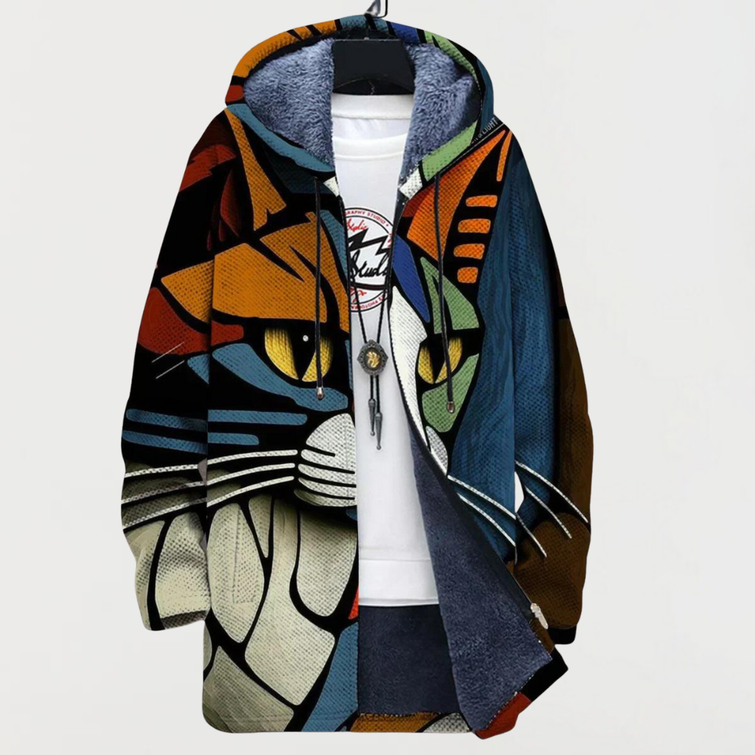 Sophie – Jacke mit abstraktem Katzen-Design