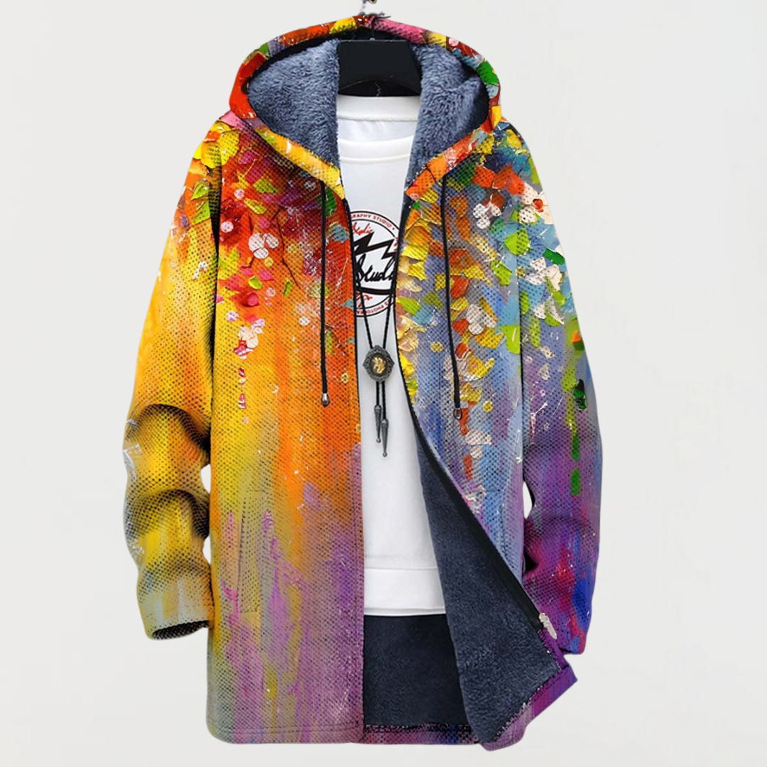 Katharina – Jacke mit abstrakten Kunst-Elementen