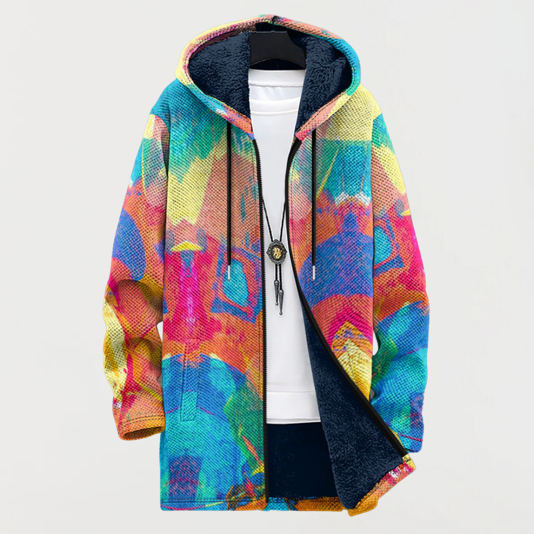 Greta – Jacke mit farbenfrohem künstlerischen Muster