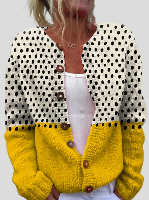 Sabine™ | Polka Dot Mix Cardigan