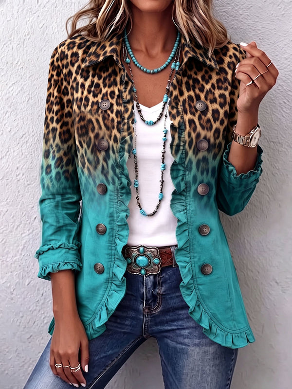 Klara | Amerikanische Jacke mit Leoparden-Ombre